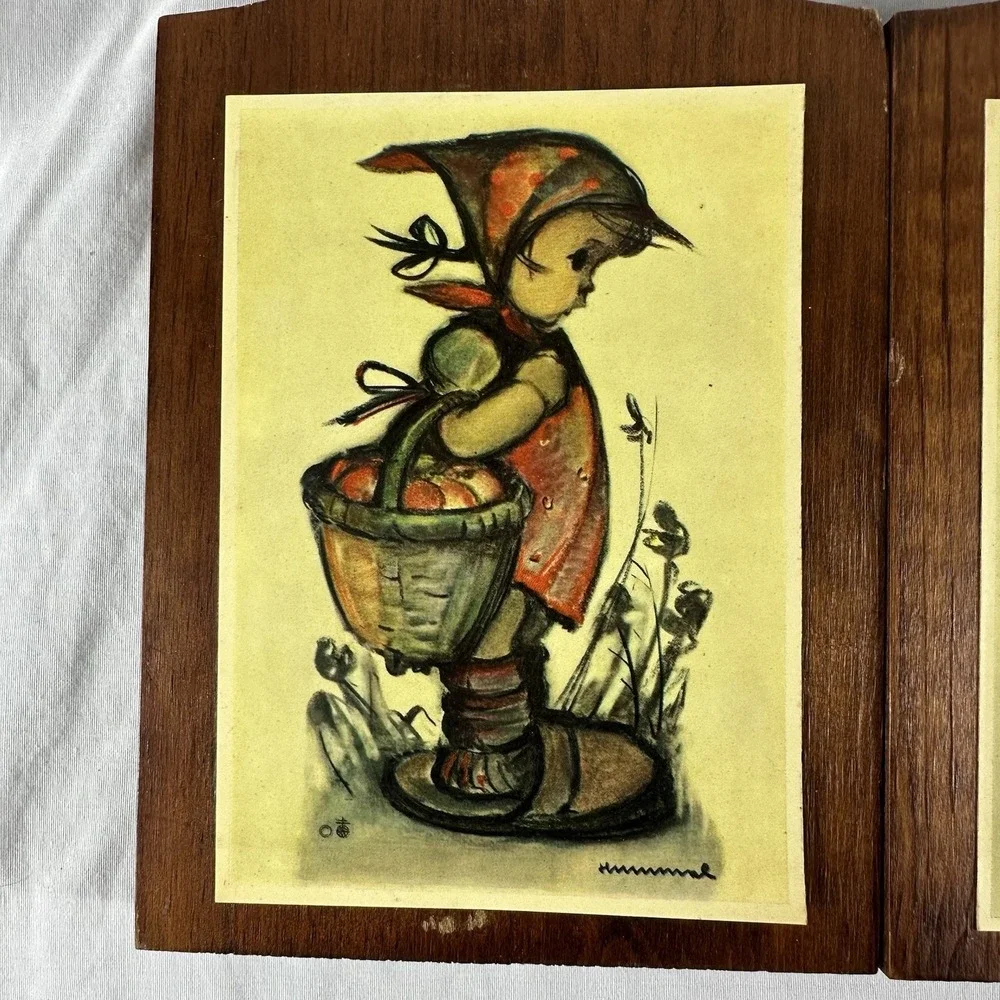 Vintage‎ Set of 3 Hummel Wood Wall Plaques 5